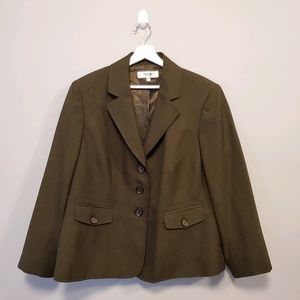 Olive Green Jones Studio Blazer/Suit Jacket Sz 18W